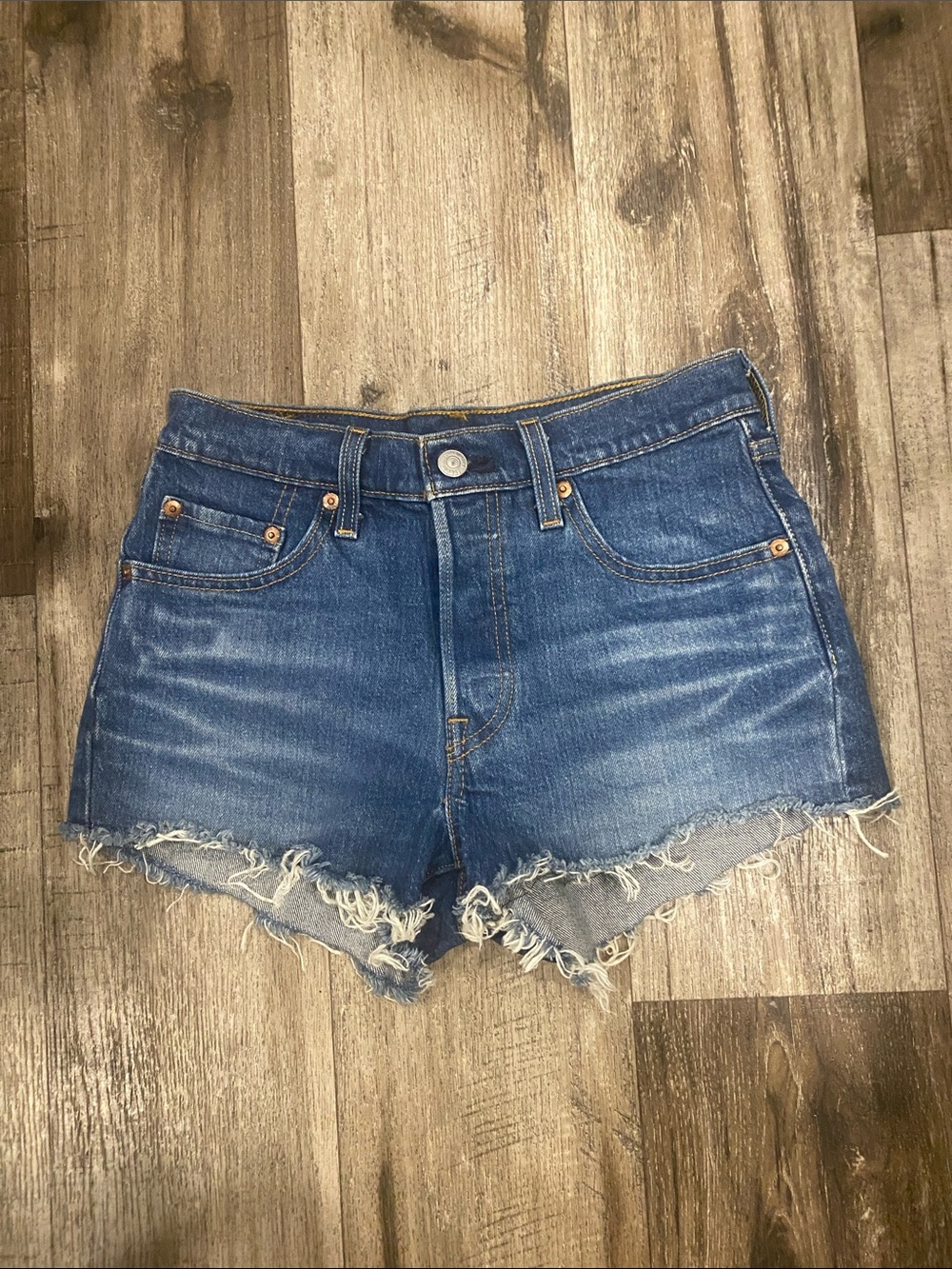 Levi’s 501 denim shorts.
